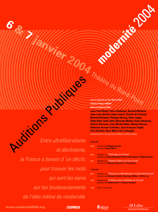 AFFICHE FORUM MODERNITES 2004